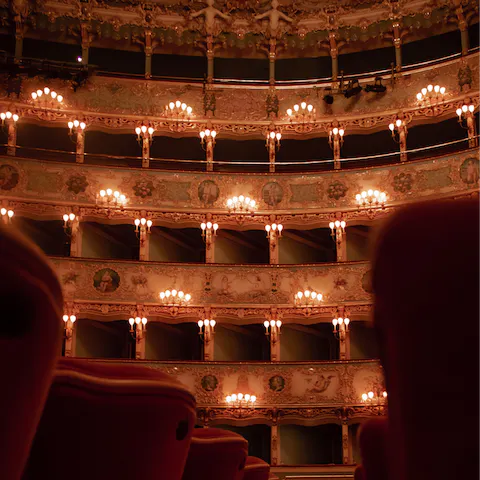 Treat yourself to an unforgettable evening at the nearby Teatro La Fenice