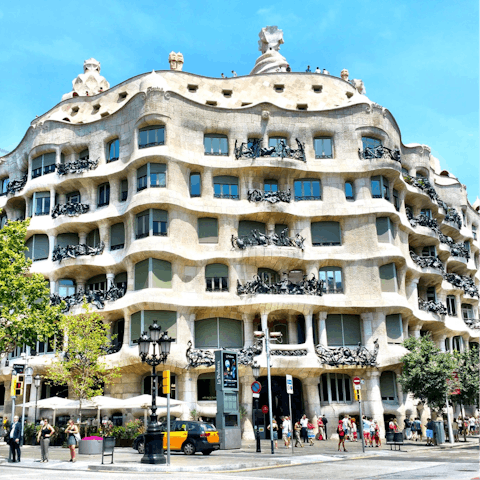 Head to Casa Mila in the L'Eixample district, within walking distance