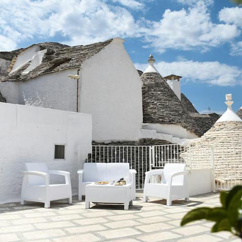 Take your morning coffee outside to enjoy the sunshine