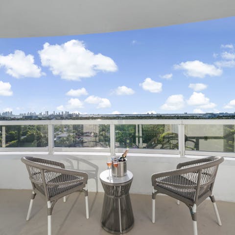 Unwind with evening drinks on the balcony