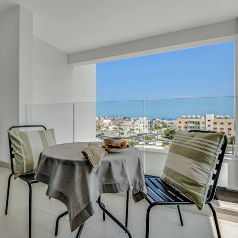 Savour sea views from the private balcony