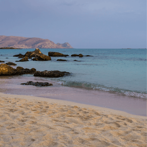 Drive twenty minutes to Paralia Kalives and spend the day on Crete's pretty coast