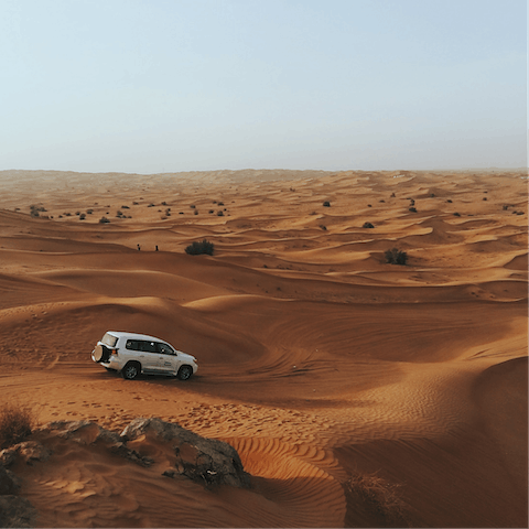 Embark on an awe-inspiring adventure deep into the Dubai desert