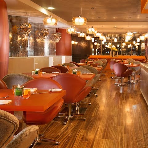 Dine out at one of five conveniently located on-site restaurants