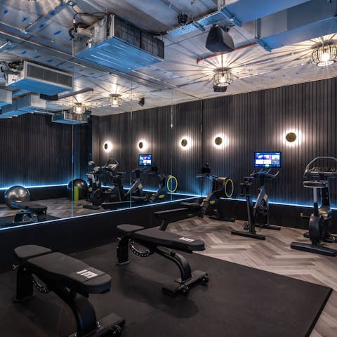 Work up a sweat in the communal gym