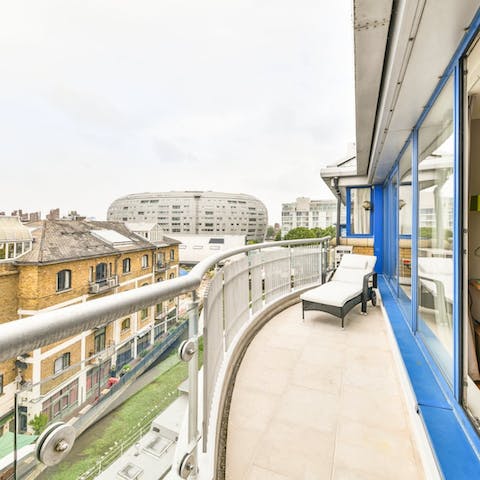 Relax on a lounger and admire the view from your private balcony
