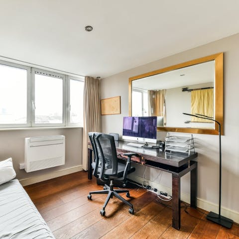 Work remotely from the dedicated office room