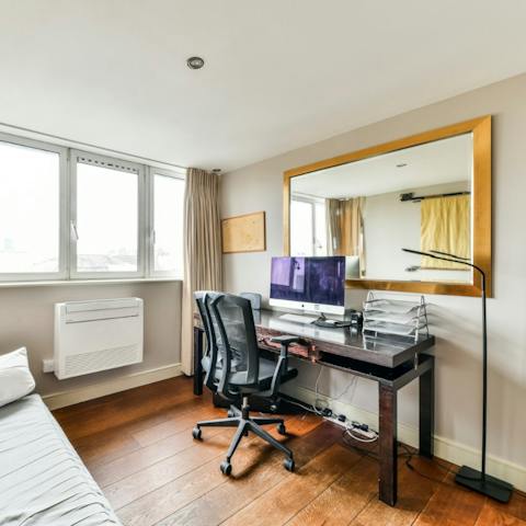 Work remotely from the dedicated office room