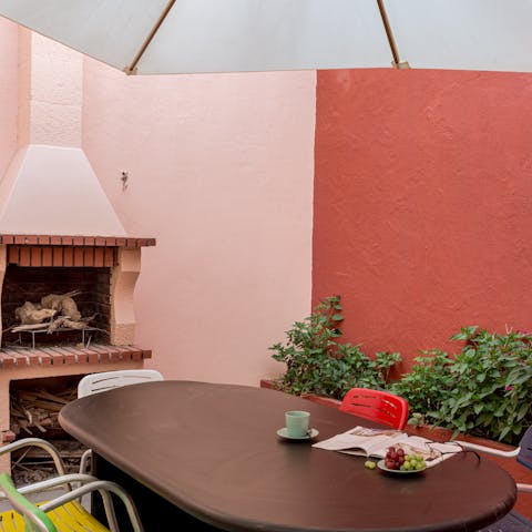 Savour barbecues at home on the private dining terrace
