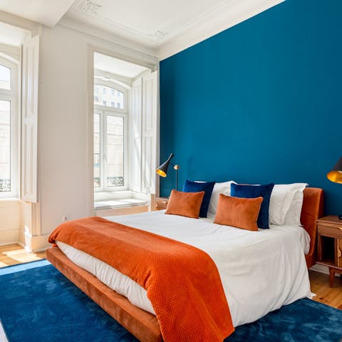 Wake up feeling refreshed in the colourful bedrooms