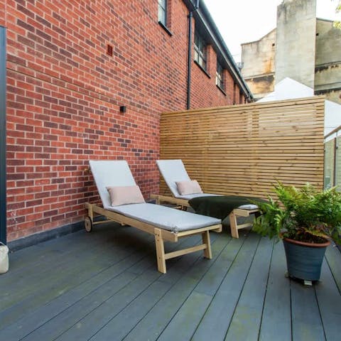 Relax in the Somerset sun on the private terrace