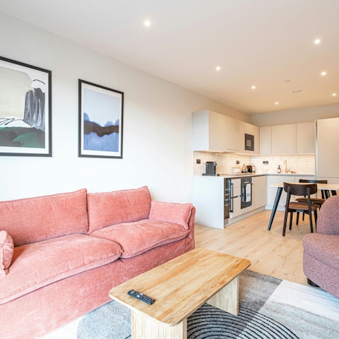 Cook and chill out in the breezy living space