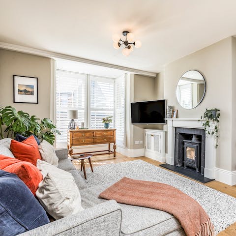 Get cosy in front of the log burner after a day out and about