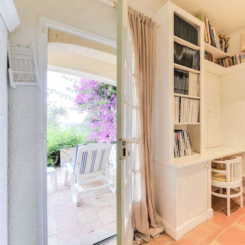 Head straight onto the terrace from your bedroom