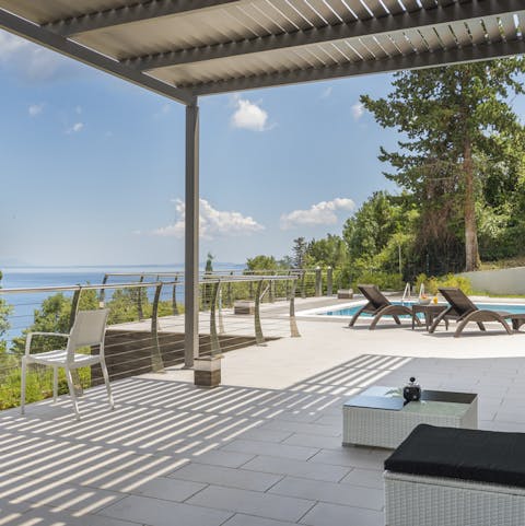 Have your morning coffee on the enormous terrace
