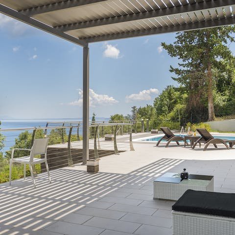 Have your morning coffee on the enormous terrace