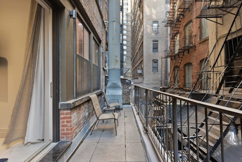 Gather with friends on the terrace for drinks with quintessential NYC views