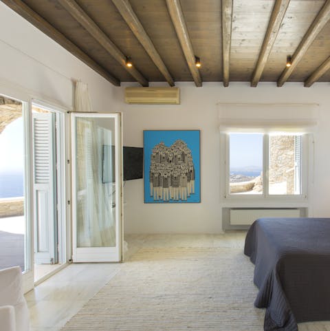 Bedrooms open up into the outdoor terraces