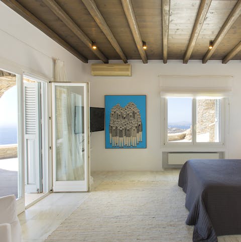 Bedrooms open up into the outdoor terraces