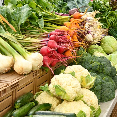 Taste local cuisine at the San Antoni market, a seven-minute walk away