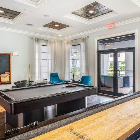 Gather friends together for a game of pool