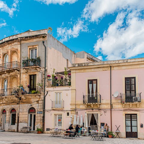 Wander the historic Ortigia streets on your doorstep and admire the buildings