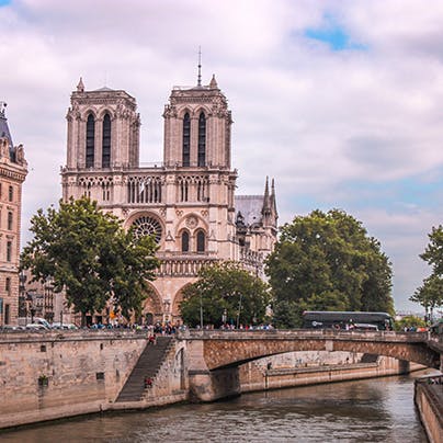 Visit nearby Notre Dame, an icon of Paris