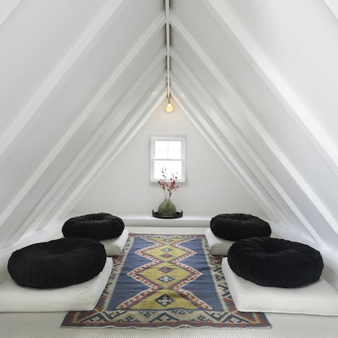 Clear your mind and find inner peace in the meditation room