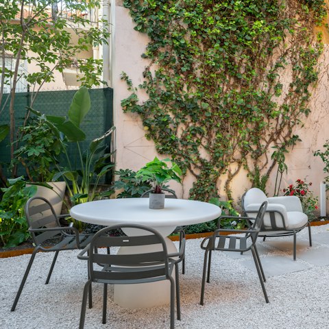 Pad out into the garden with your morning coffee