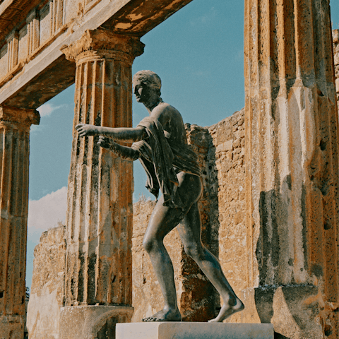 Discover the ruins of Pompeii, just thirty minutes away