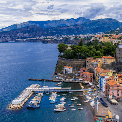 Spend the day in stunning Sorrento, located closeby