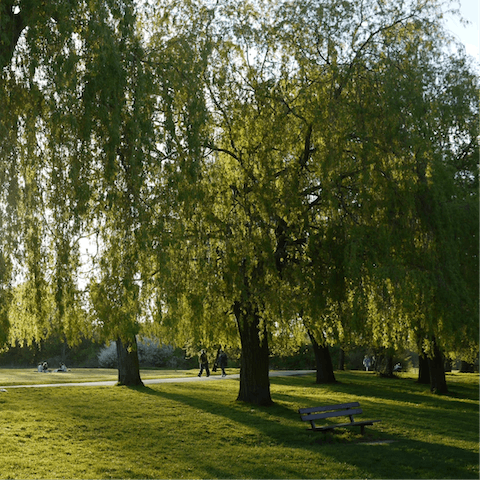 Find serenity in lush Hampstead Heath, a twenty-two-minute walk from home