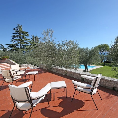 Toast the sunset from the private terrace