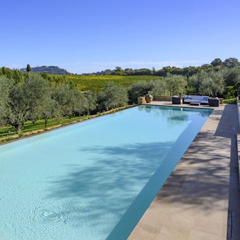 Soak up the sunshine and scenery as you swim