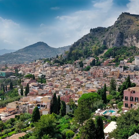 Head to the chic resort of Taormina