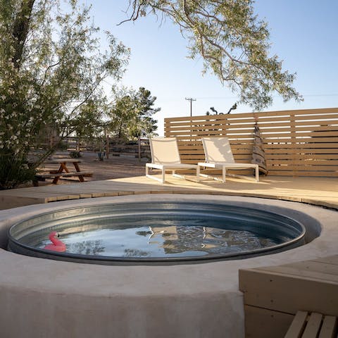 Cool off in the cowboy tub
