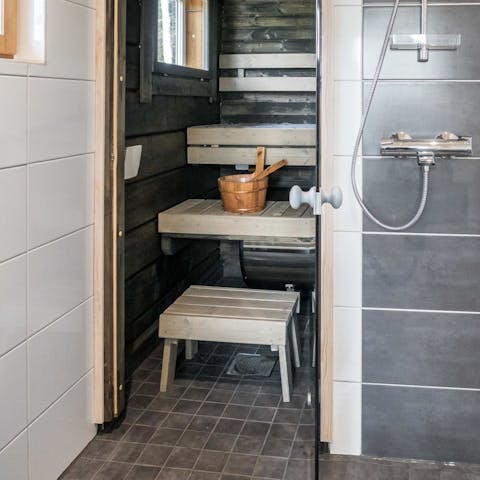 Start the day in typically Finnish style with a spell in the sauna