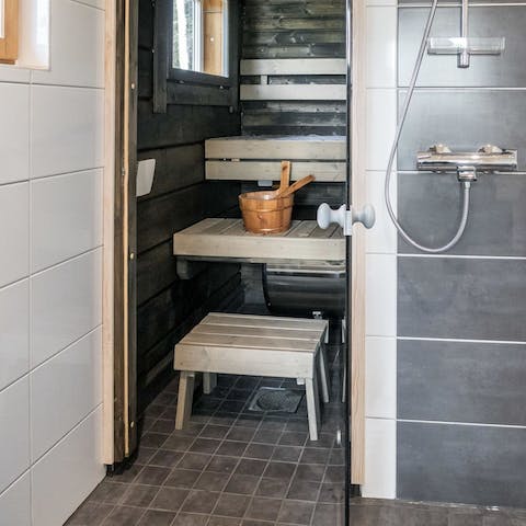 Start the day in typically Finnish style with a spell in the sauna