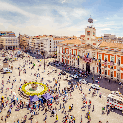 Wander the plazas and beautiful streets of Madrid