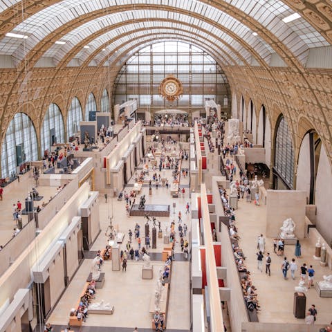 Stroll along the Seine to the beautiful Musée d'Orsay