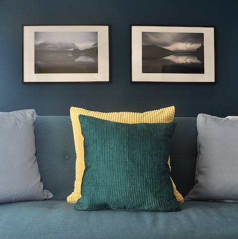 Get cosy and comfortable in the living area