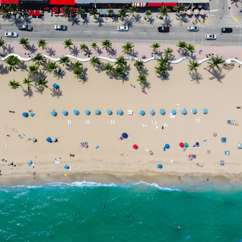 Take a ten minute drive to the sandy Fort Lauderdale Beach