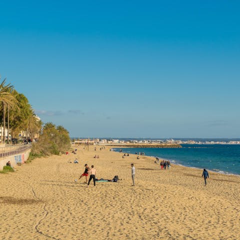 Head off for some fun on the beach – the nearest is a twenty-minute walk from your door 