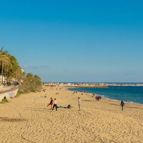 Head off for some fun on the beach – the nearest is a twenty-minute walk from your door