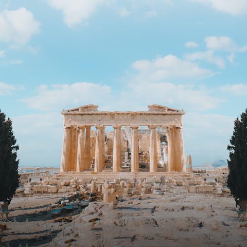 Explore the ancient Acropolis, just a short stroll away