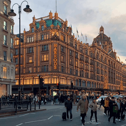 Shop in well-heeled Knightsbridge – just a short Tube ride away