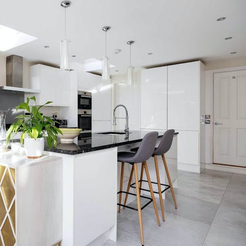 Sip coffee at the breakfast before exploring central London