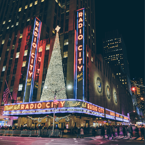 Visit the iconic historic Radio City Music Hall nearby