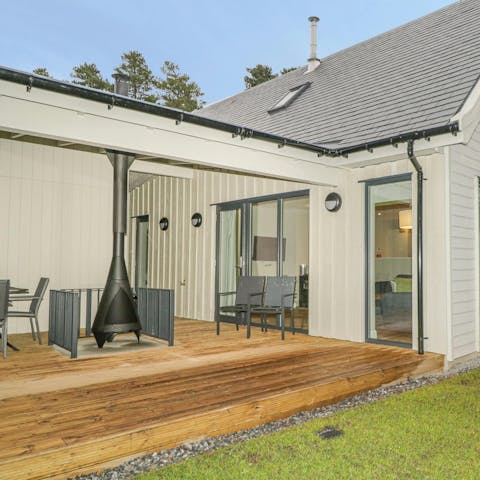 Make the best of the Scottish weather on the decking