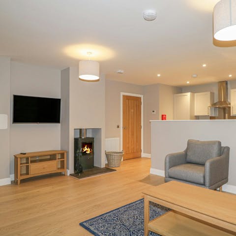 Enjoy a whisky in front of the roaring fire
